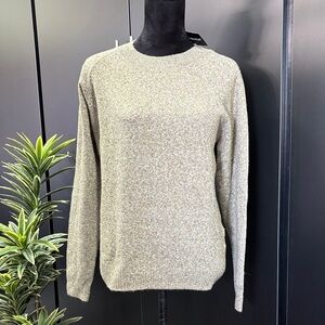 Permanent Wool Blend Pullover Sweater,rib knit cuff/waist/neck,soft winter warm